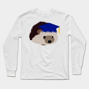 Graduation Hedgehog - Blue Cap Long Sleeve T-Shirt
